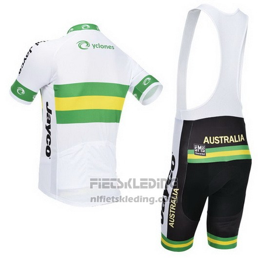 2013 Fietskleding Australie Wit en Groen Korte Mouwen en Koersbroek